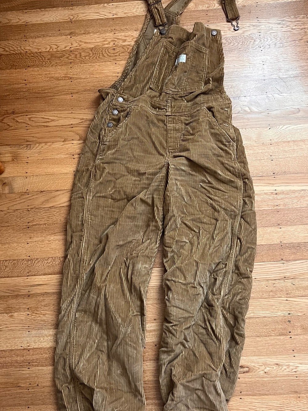 Levi's Corduroy Overalls Jumpsuit in Caramel Brown